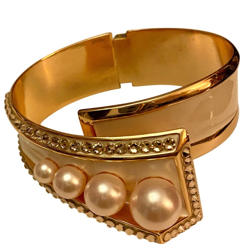 Nicholas Kirkwood Authentic Swarovski Atelier Gold Cuff.